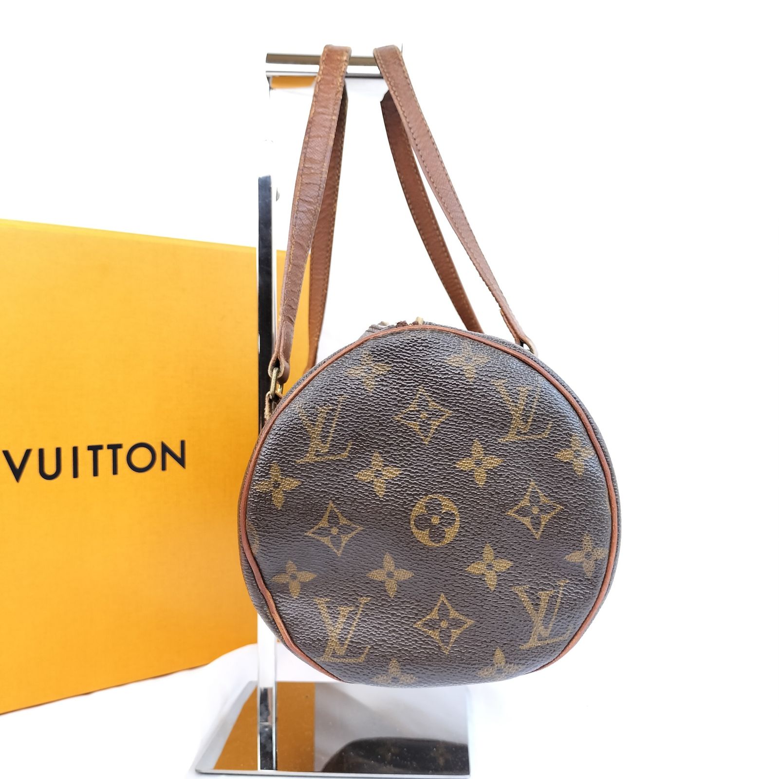 5%OFFクーポン対象】ルイ・ヴィトン LOUIS VUITTON パピヨン30 ハンドバッグ バッグ PVCコーティングキャンバス レザー