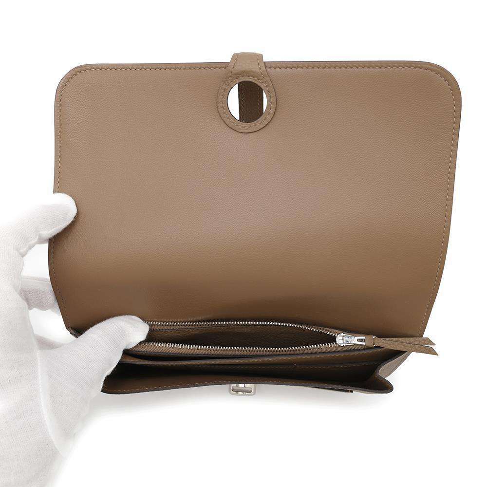 エルメス 長財布 ドゴンGM ベージュドゥワイマール/シルバー金具 トゴ  