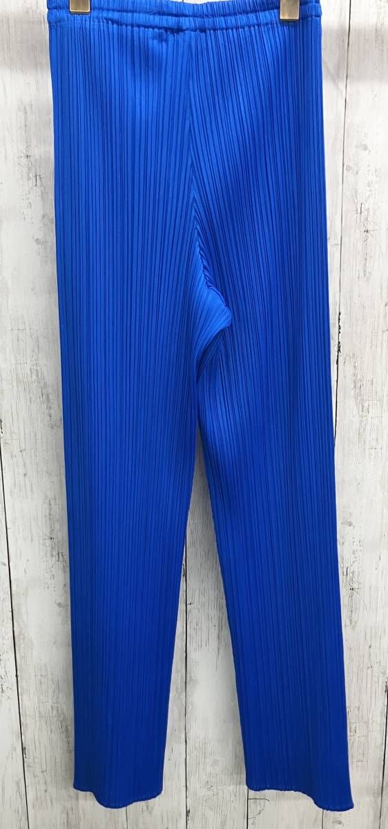 pleats please プリーツプリーズ　ロングパンツ　ブルー　サイズ2 PLEATS PLEASE ISSEY MIYAKE（パンツ ・ ブルー・ネイビー/青色