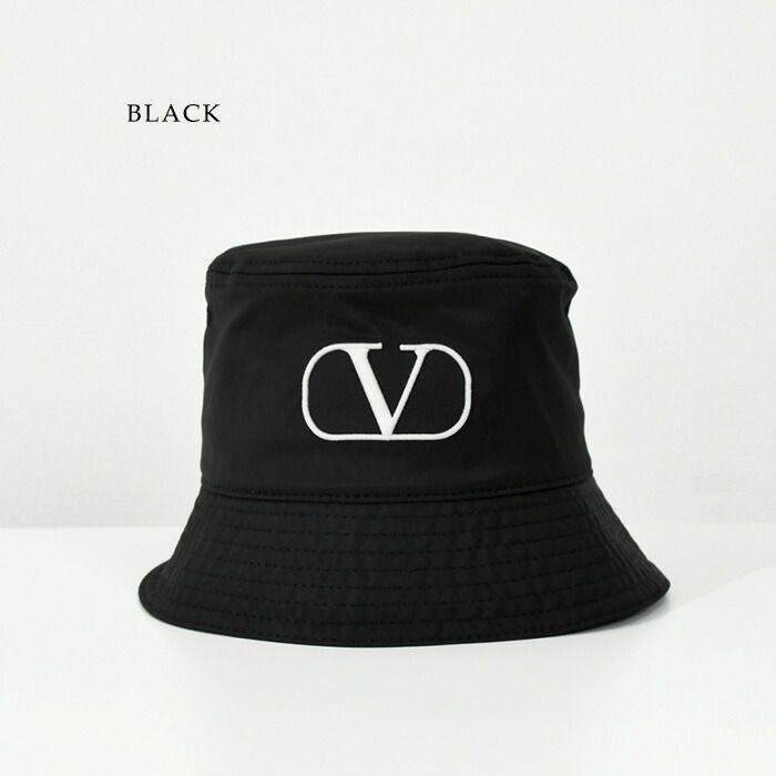Valentino ブラック バケットハット VALENTINO ヴァレンティノ メンズ 帽子 ブランド バケットハット