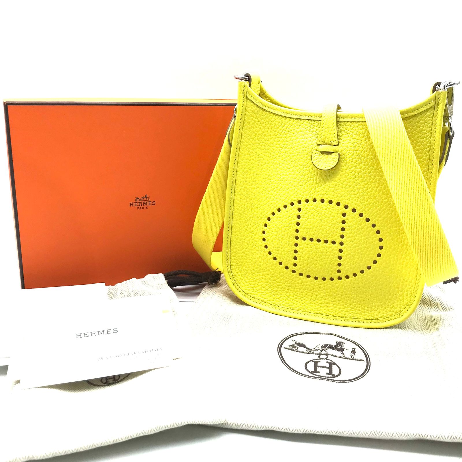 HERMES エルメス エヴリン TPM トリヨン イエロー P金具 U刻印 