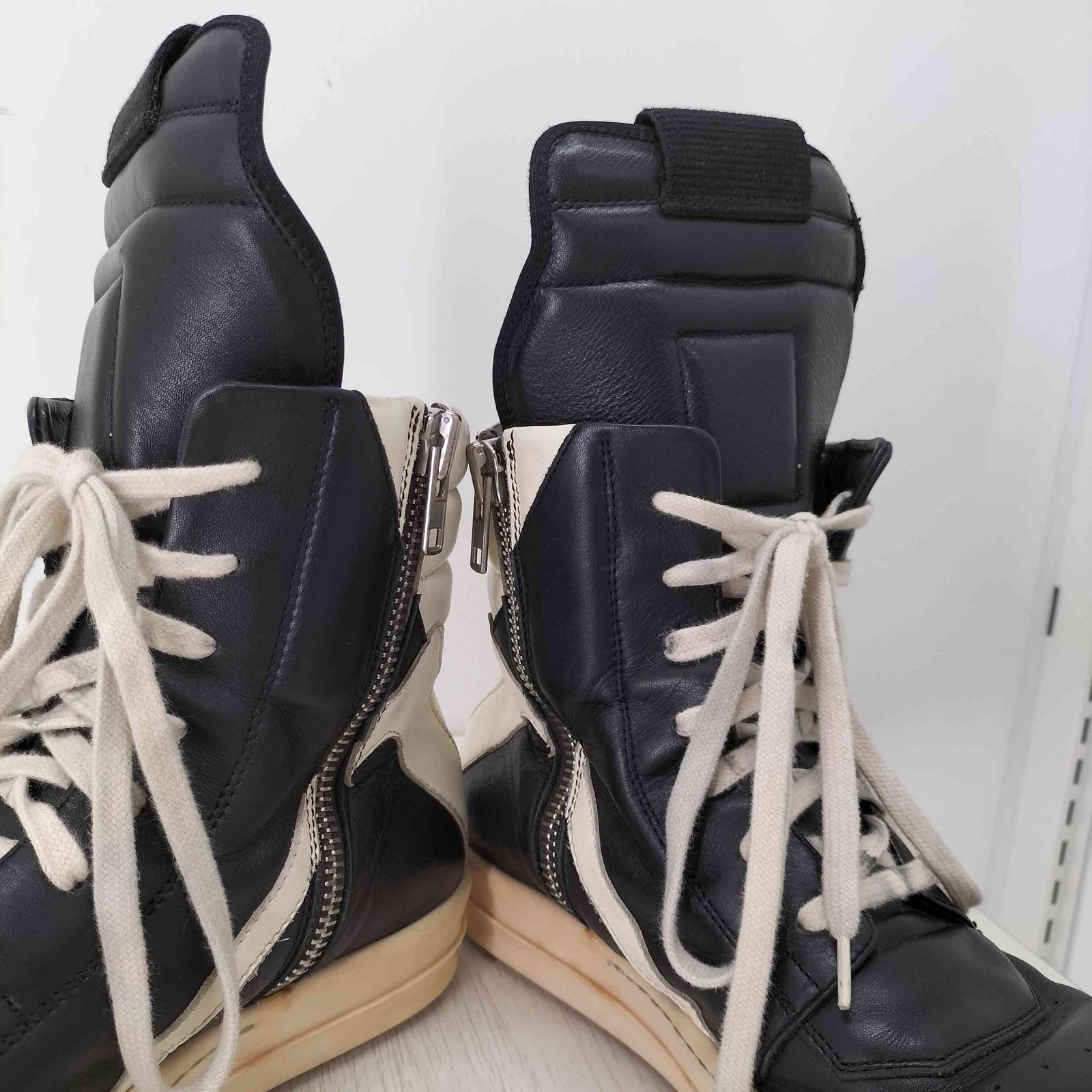 リックオウエンス RICK OWENS GeoBasket ジオバスケット サイドジップレザーハイカットスニーカー メンズ JPN：27.5 -  メルカリ