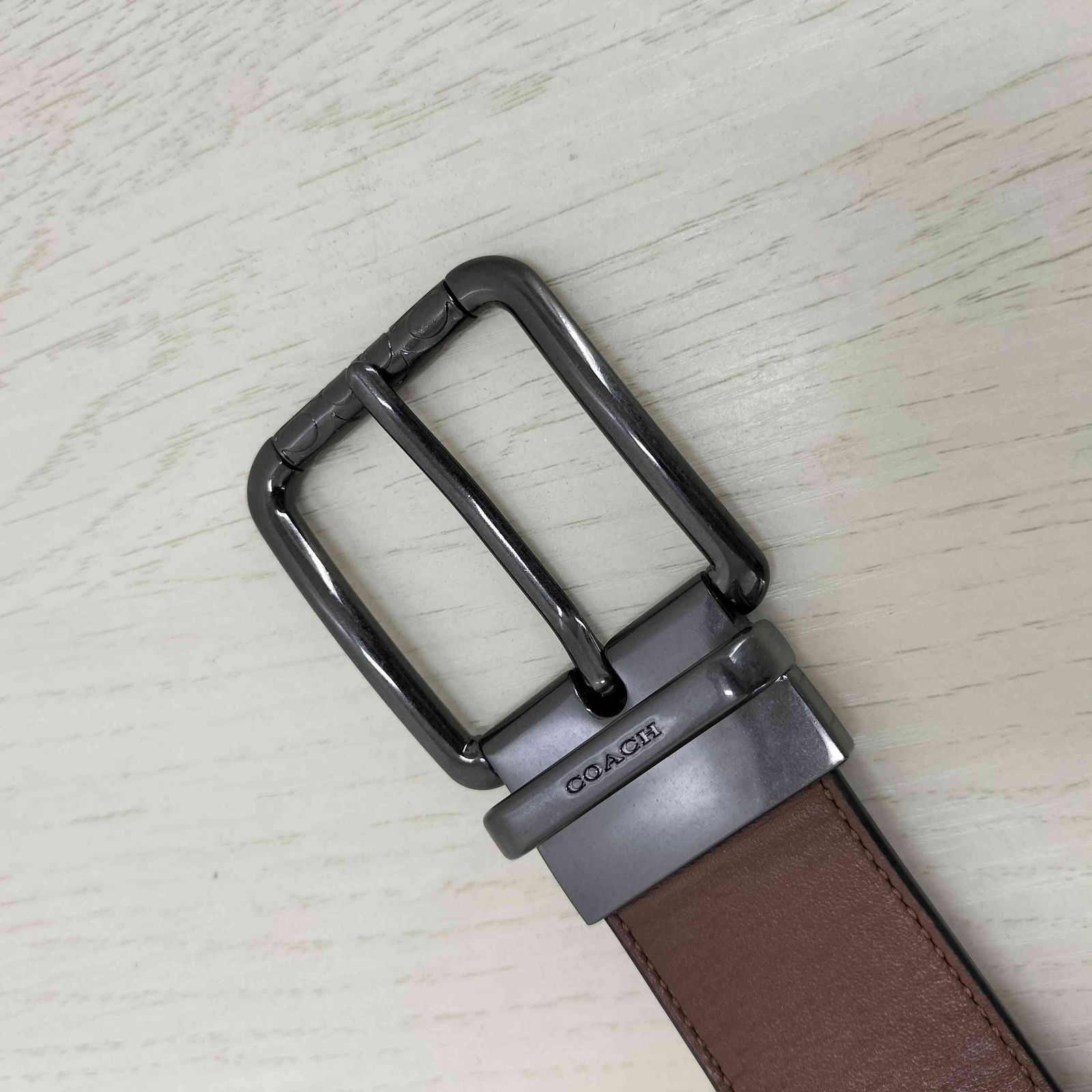 コーチ COACH リバーシブルレザーベルト メンズ 表記無 - メルカリ