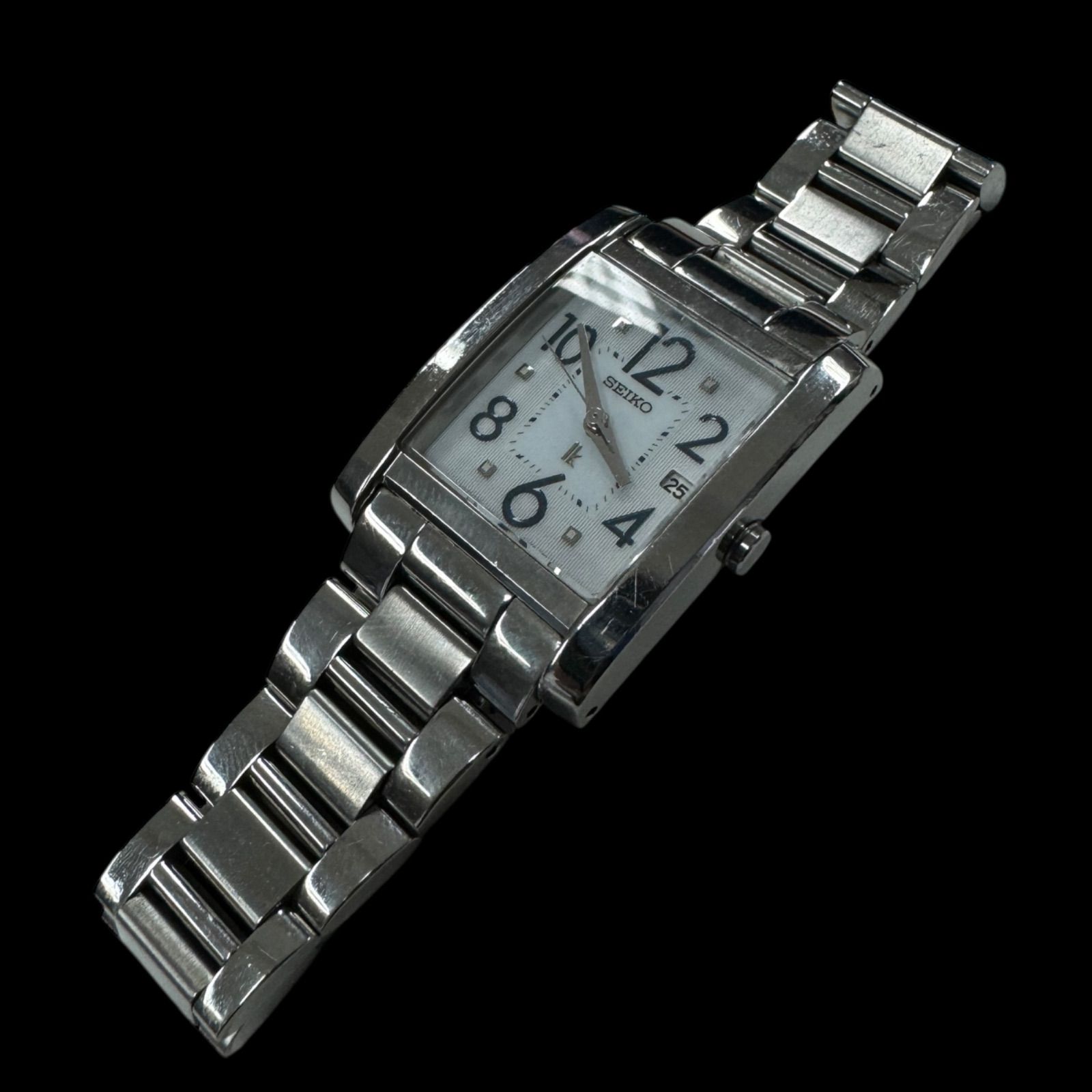 新品電池稼働 良品 SEIKO セイコー ルキア LUKIA スクエア レディース 