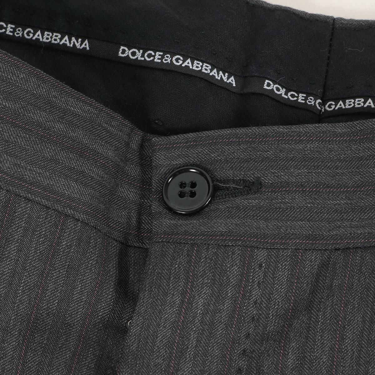 DOLCE&GABBANA ウールストライプスラックス 48サイズ dolce&gabbana ストライプスラックス DOLCE&GABBANA ウールストライプ