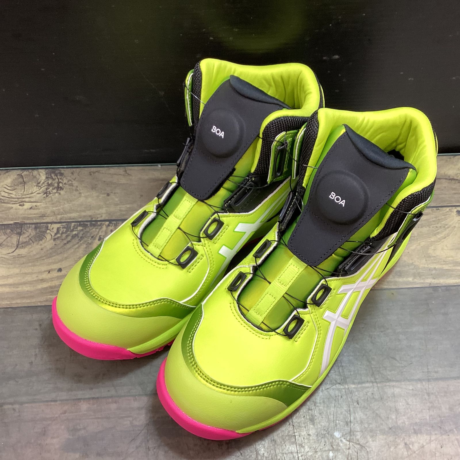 アシックス asics 安全靴 ウィンジョブ WINJOB CP304BOA ネオンライム 