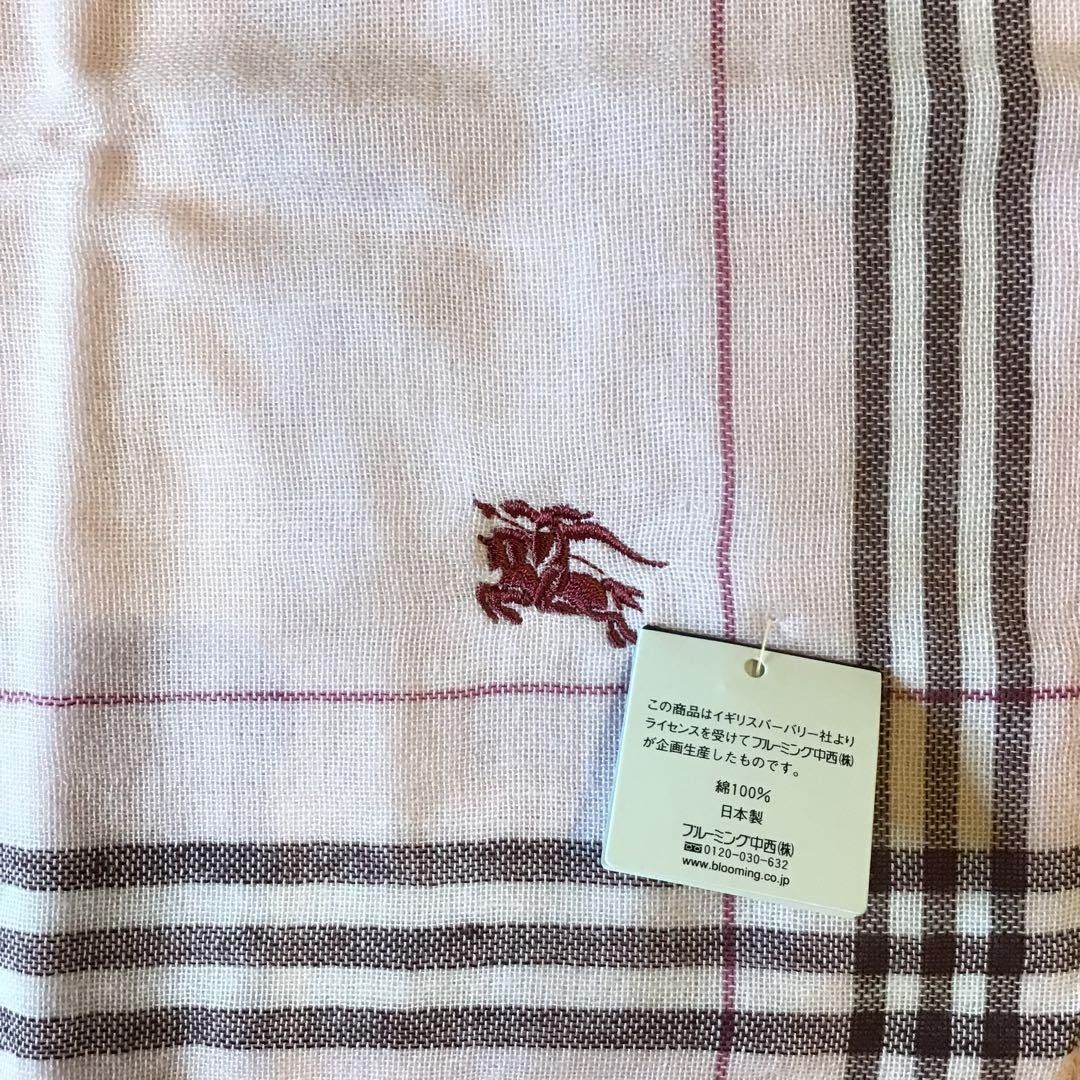 バーバリー ハンカチ BURBERRY タオルハンカチ ピンク チェック柄 新品