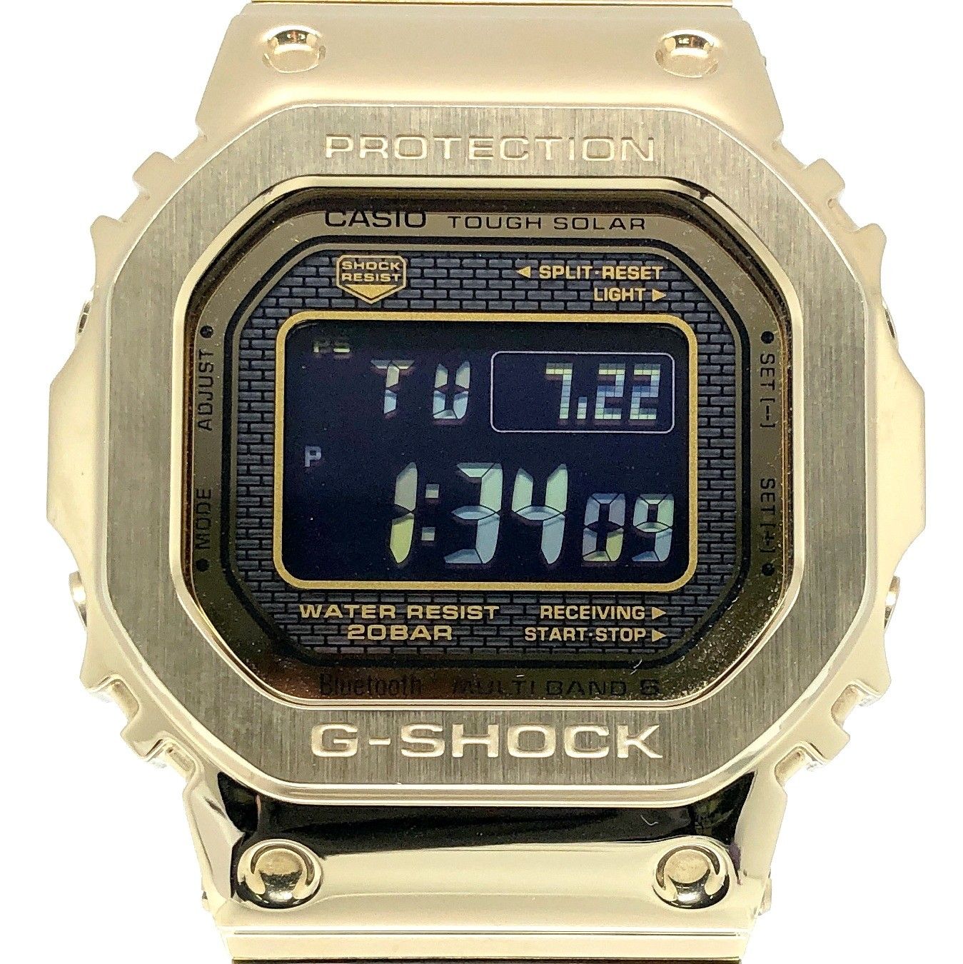 極美品 箱説タグ付G-SHOCK GMW-B5000GD 電波ソーラー ゴールド G-SHOCK Gショック 40周年 限定 RECRYSTALLIZED スマートフォン