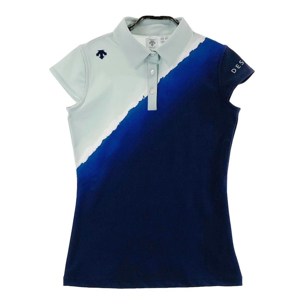 サイズ：S DESCENTE GOLF デサントゴルフ 2023年モデル 半袖ポロシャツ  ネイビー系 [240101221023]# ゴルフウェア レディース ストスト