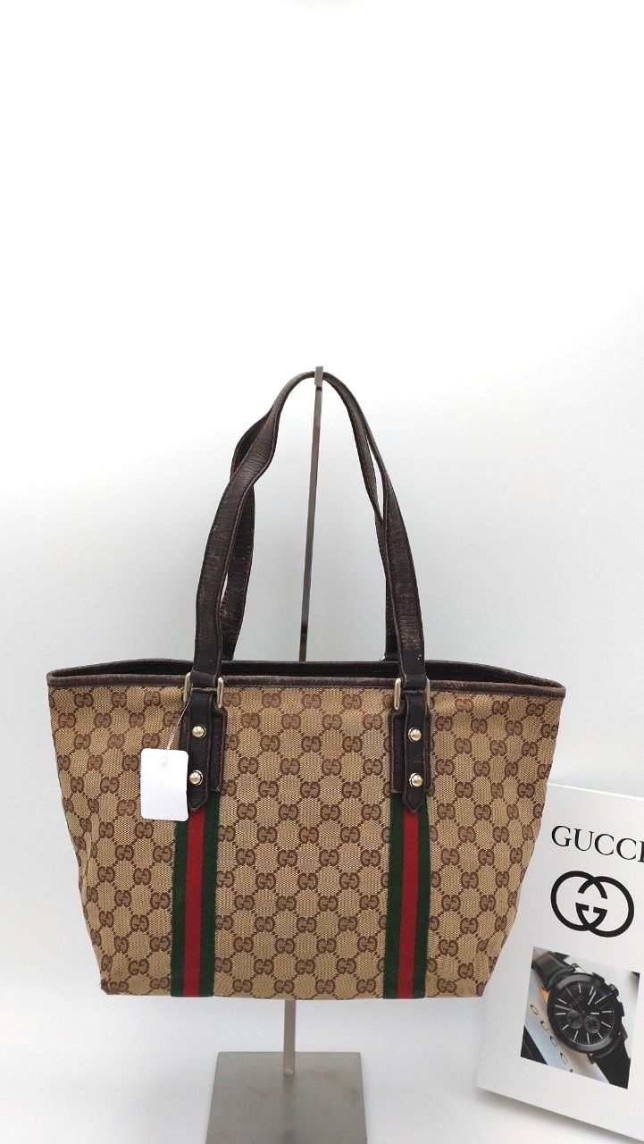 GUCCI グッチ/GGキャンバスシェリーライントートバッグ レディース メンズ 鑑定済み - メルカリ