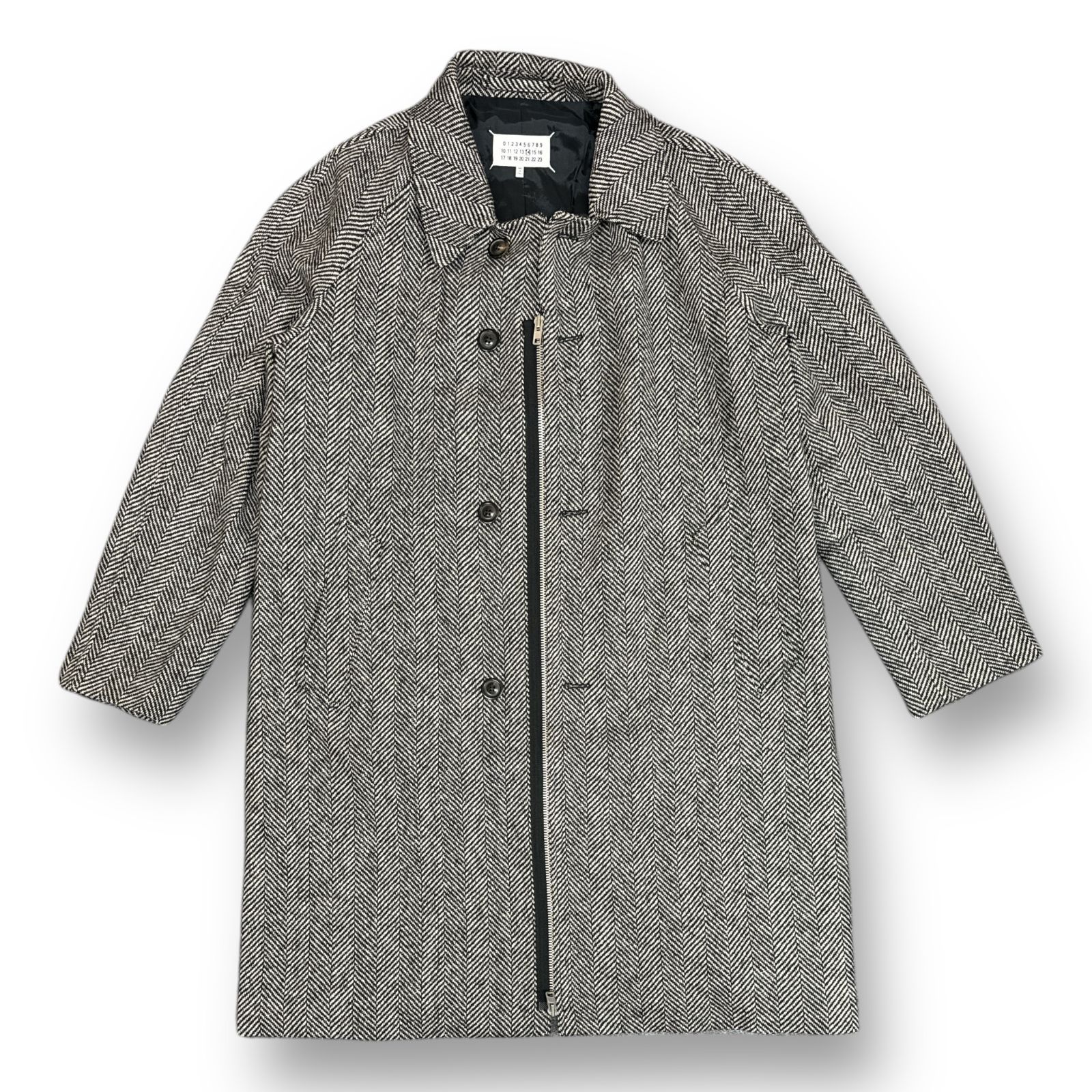 Maison Margiela 14番 ⑭ 19AW ヘリンボーンステンカラーコート メゾン