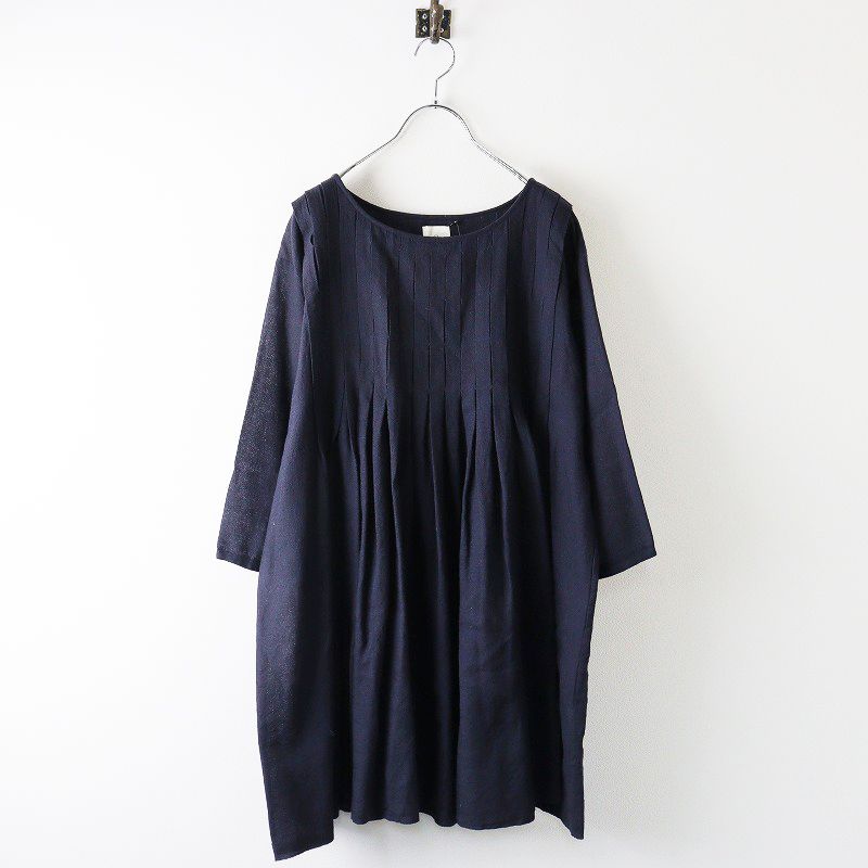 メゾンドソイル maison de soil ウール フロントタックワンピース