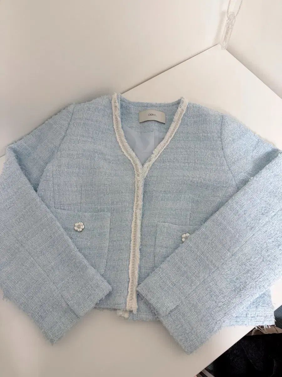 DEWL ツイード ジャケット Vネック GULLKHAN_COM