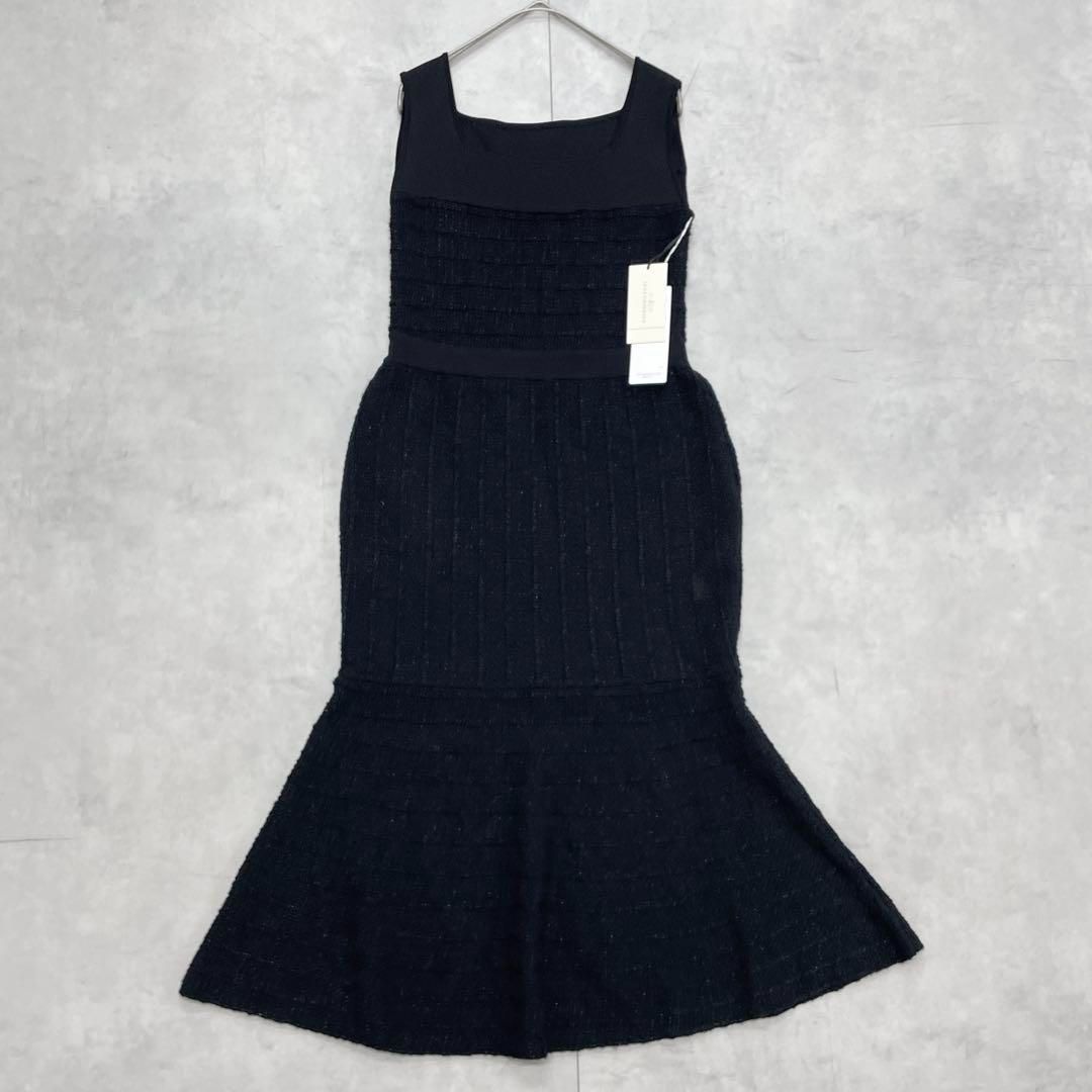 GRACE CONTINENTAL グレースコンチネンタル 2025 ワンピース ツイード ノースリーブ マーメイド 黒 36