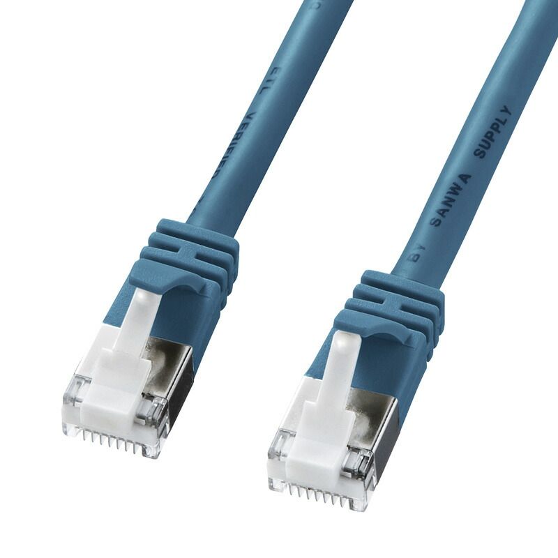 （まとめ買い）サンワサプライ ツメ折れ防止カテゴリ5eSTP LANケーブル 5m ブルー KB-STPTS-05BL 【×3セット】