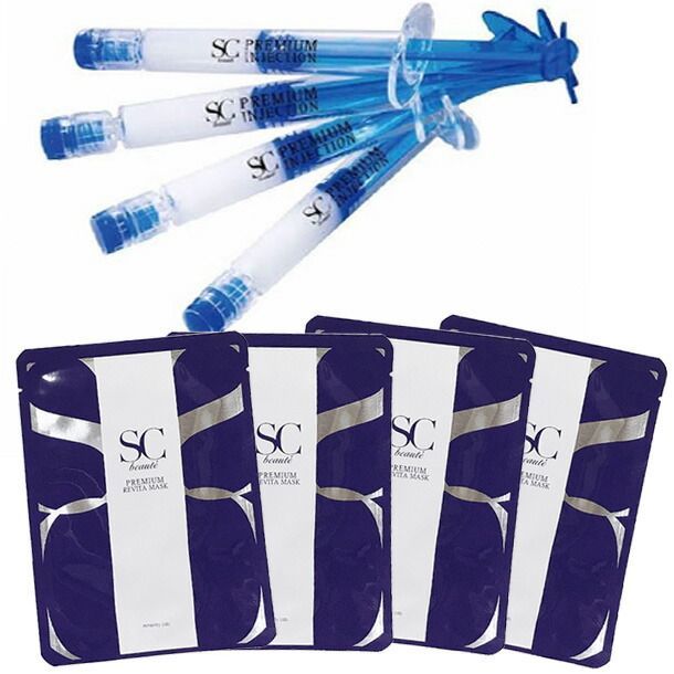 SCボーテ プレミアムリバイタマスク4枚＋プレミアムインジェクション4本 お試し箱なし