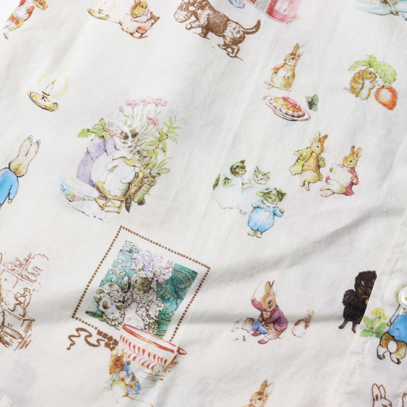 良品 2018年 カールヘルム ピンクハウス PINK HOUSE ピーターラビット 綿ローン ボタンダウン長袖シャツ 3(M)ホワイト【2400014409024】 良品 2018年 カールヘルム ピンクハウス PINK HOUSE ピーター
