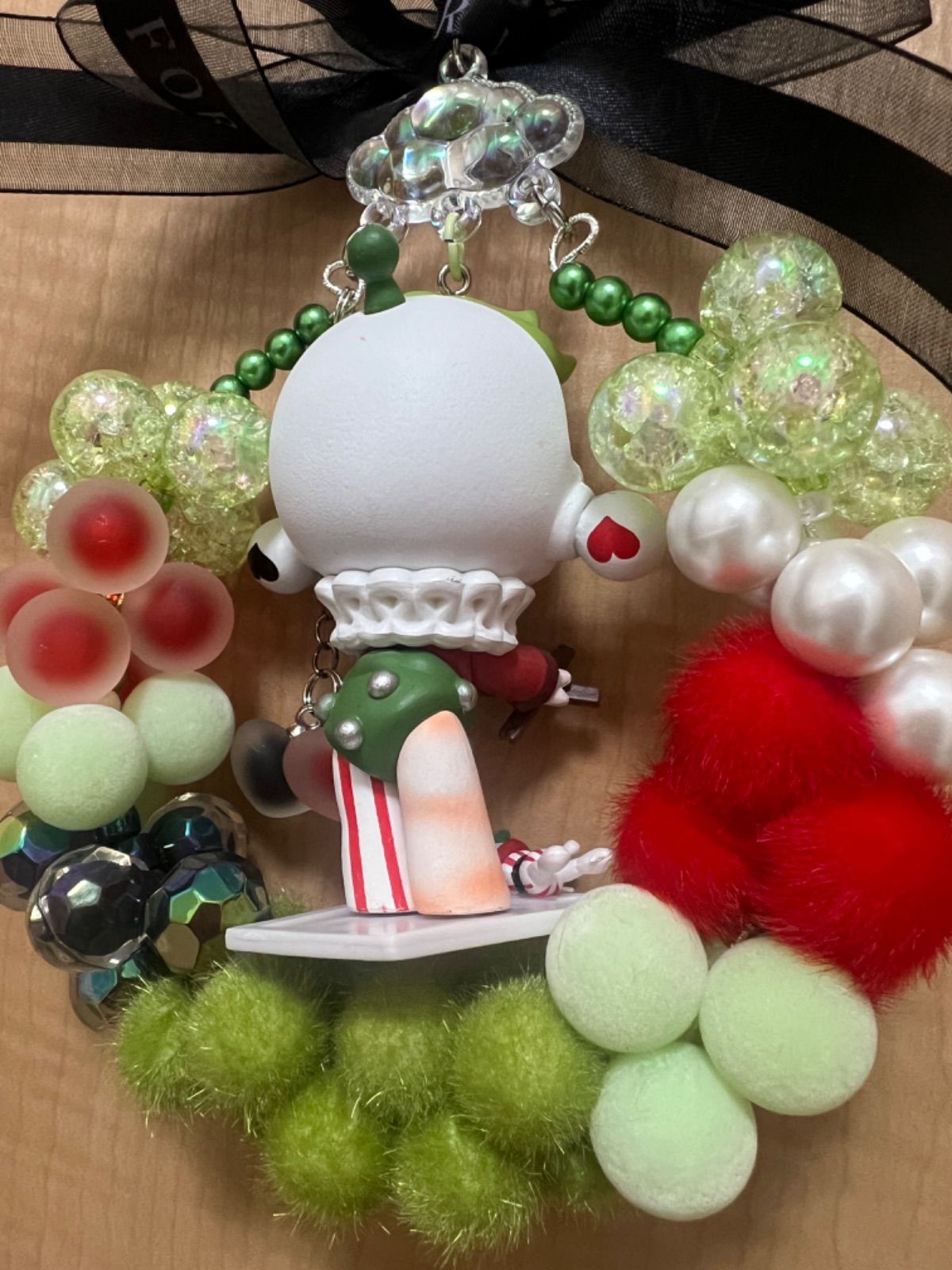 ♪リース♪ハンドメイド スカルパンダ ピエロおまけ付き - メルカリ