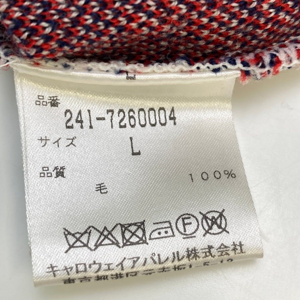 サイズ：L CALLAWAY キャロウェイ レッドレーベル ウール Vネック