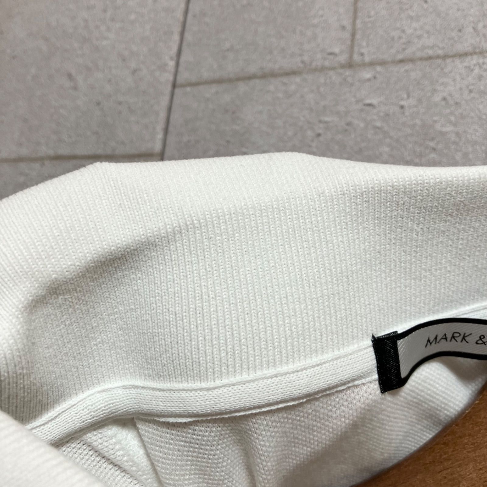 MARK&LONA マークアンドロナ 半袖 カットソー XL ホワイト ゴルフ MARK&LONA マークアンドロナ ゴルフ ウェア ポロシャツ 半袖