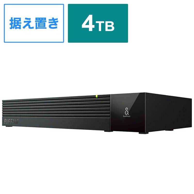 送料無料 ♥ 未開梱 BUFFALO 外付けHDD USB-A接続 テレビ レコーダー録画用 Chrome|Mac|Windows11対応 ブラック 4TB |据え置き型 HD-SQS4U3-A