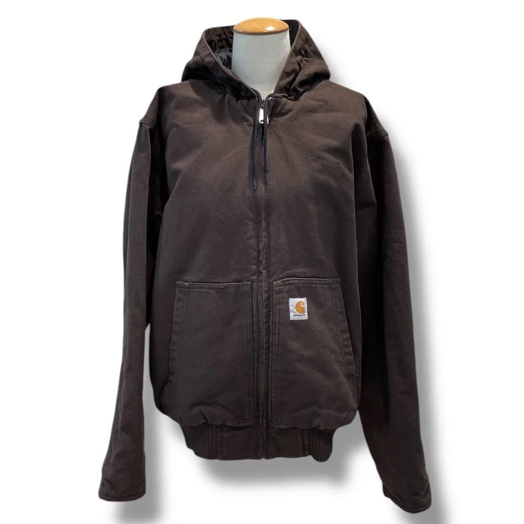 carhartt カーハート WASHED DUCK INSULATED ACTIVE JACKET アクティブジャケット ダック地 1202ヘヴィーウェイトコットン ダークブラウン サイズS メンズ 冬 ゴーゴー古着久喜倉庫店 鴻587T