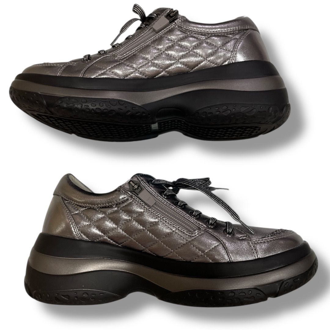 FITJOY フィットジョイ　スニーカー　厚底 フィットジョイ FITJOY 厚底キラキラスニーカー （BLK） -靴
