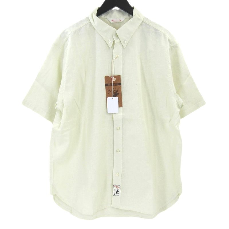 ♥ ANDFAMILYS アンドファミリー C.L.B.D S|S SHIRTS SHS-2506814 半袖ボタンダウンシャツ ホワイト 白 XL タグ付き 65008581