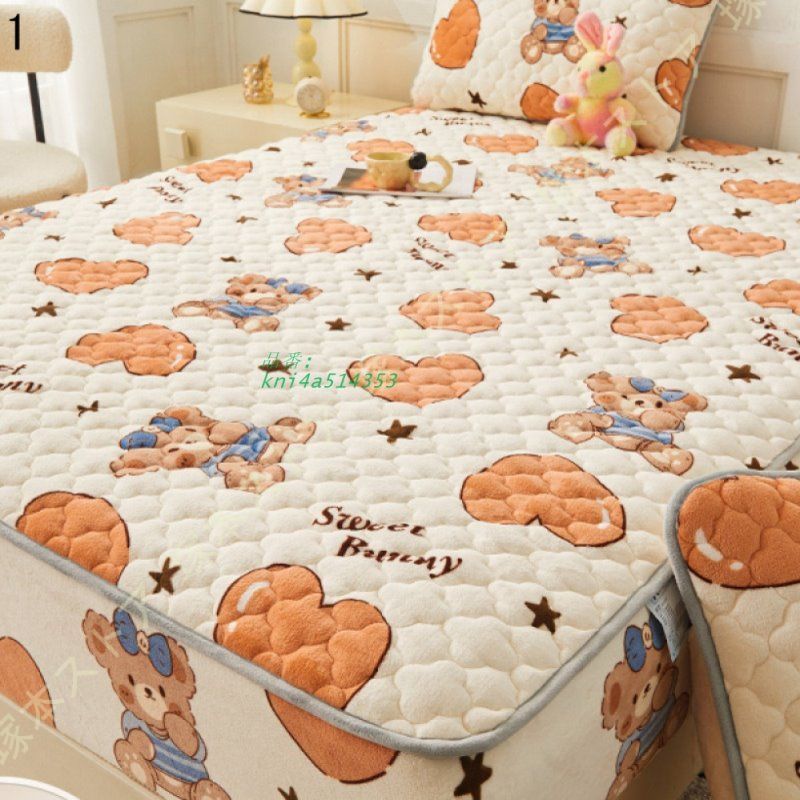 快適 しきぱっと 中綿入り 滑り止め付き パッドシーツ クッション性 汗取りボックスシーツ 敷パッド 暖房対策 ふわふわ 寝汗対策 オールシーズン パット kni4a514353