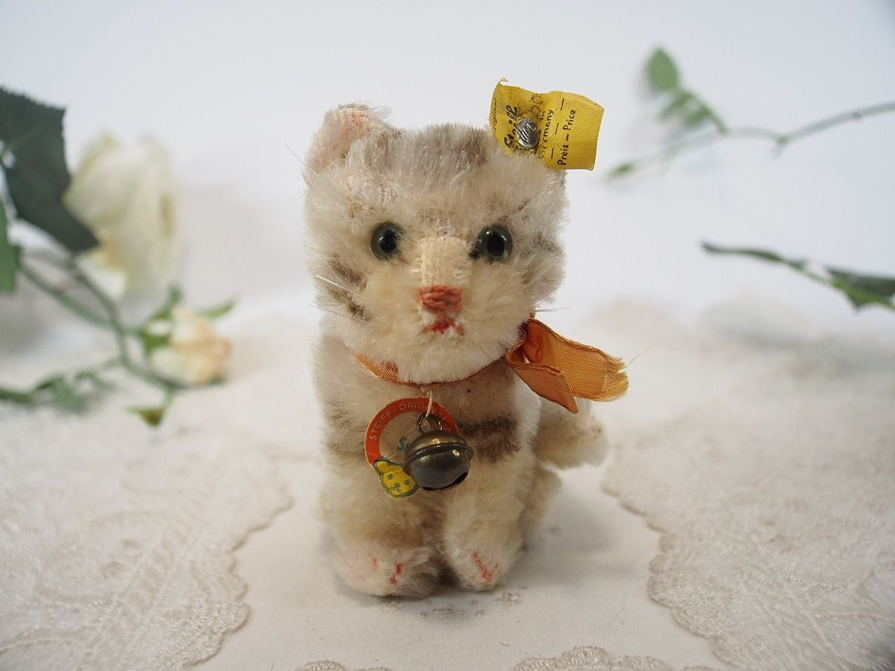 シュタイフ☆Susi Cat 10cm オールID完品☆最小サイズ/猫の