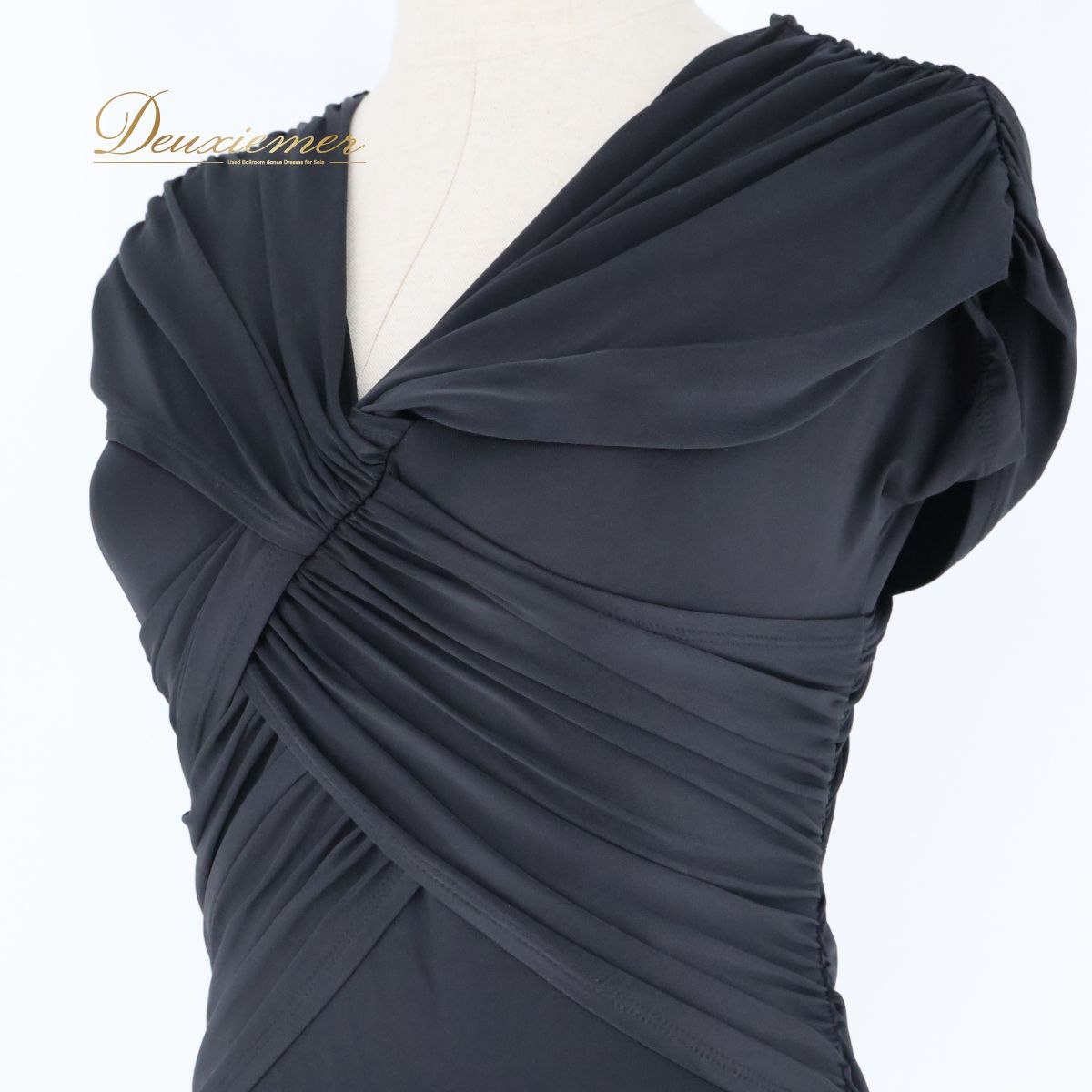 社交ダンス 衣装 トップス チャコット Chacott ブラウス 半袖 ブラック