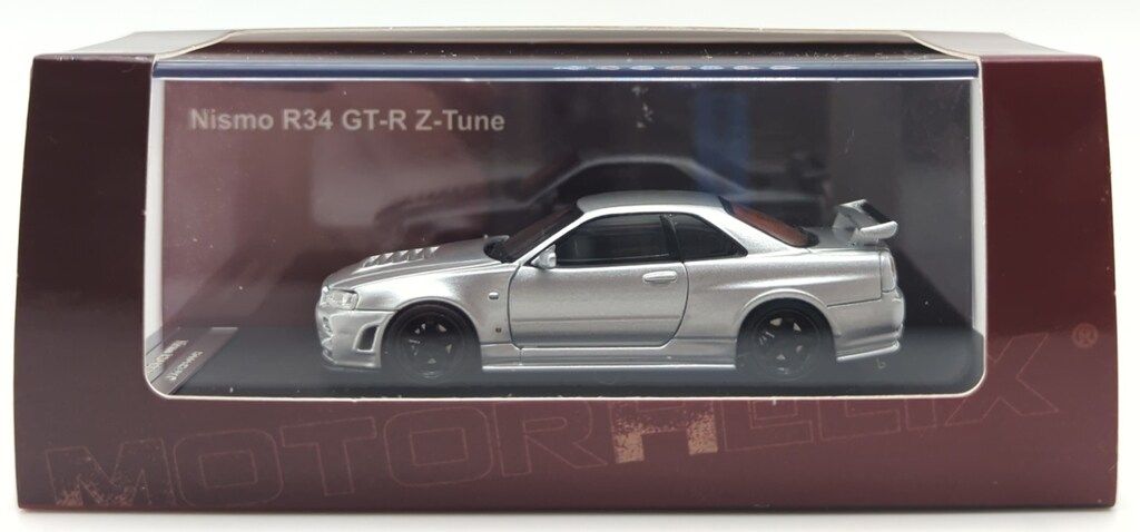 新品未使用！ MOTORHELIX 1/64 Nismo R34 GT-R Z-tune/Silver M63413