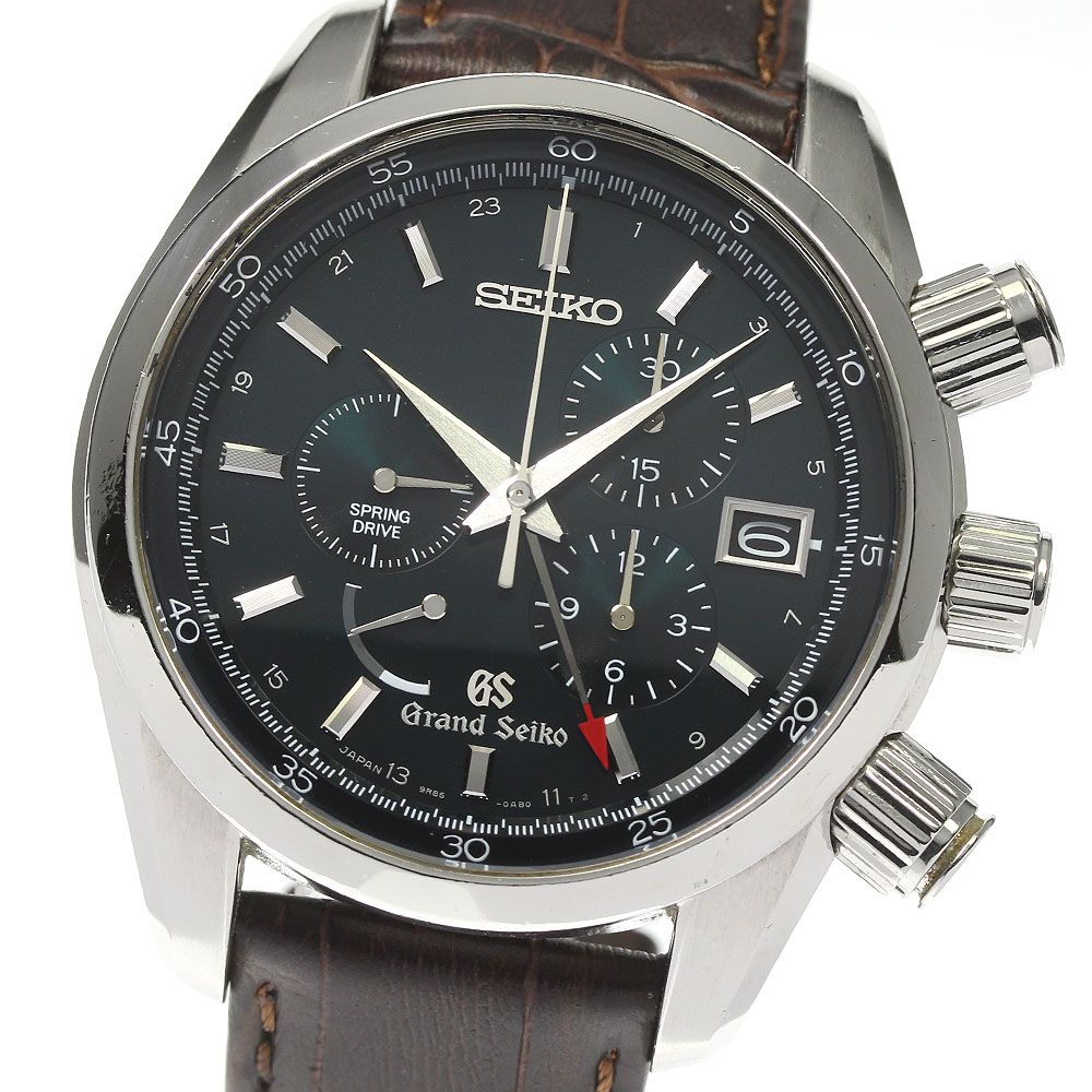 セイコー SEIKO SBGC007/9R86-0AA0 グランドセイコー GMT クロノグラフ デイト スプリングドライブ メンズ箱付き_813338