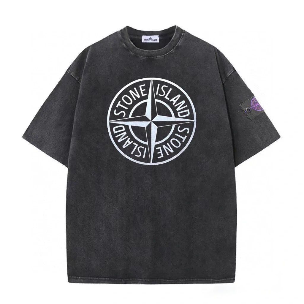 9,000円stone Island 半袖シャツ 胸ポケット ロゴ コンパス
