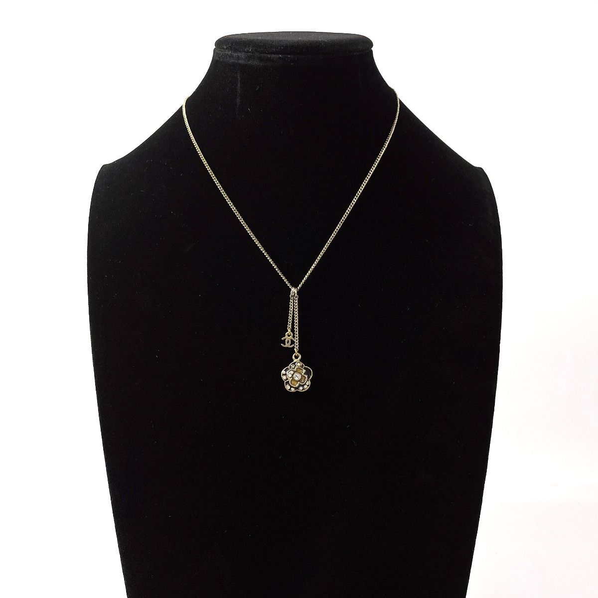 〈お値下げ中！〉CHANEL ネックレス　カメリア　ココマーク　ヴィンテージ 特別価格】美品❤︎CHANEL ココマーク カメリア ラインストーン