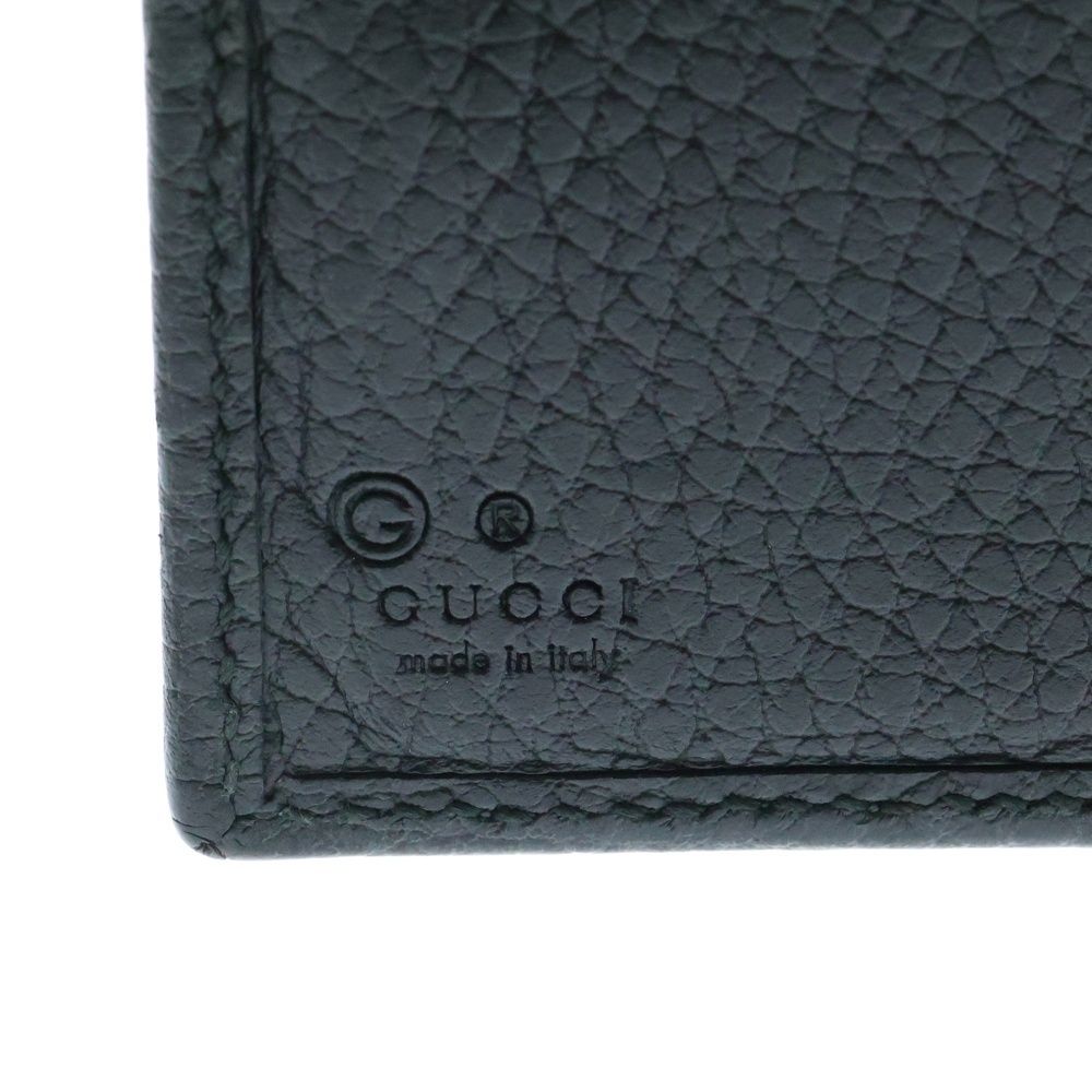 GUCCI 二つ折り財布 ブラック レザー 292534 GUCCI (グッチ) ワンポイントロゴ レザーウォレット 二つ折り