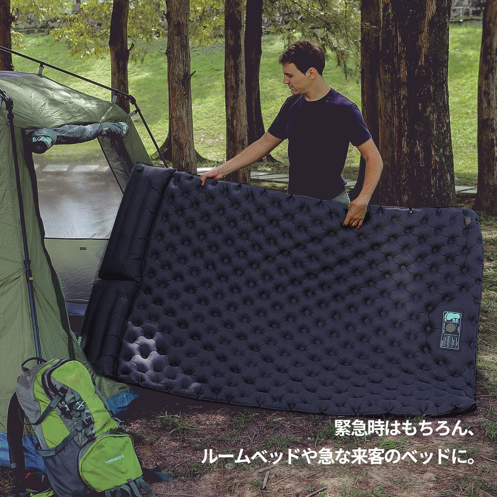 新品 ダブル エアマットER キャンプマット 二人用パッド- キャンプ
