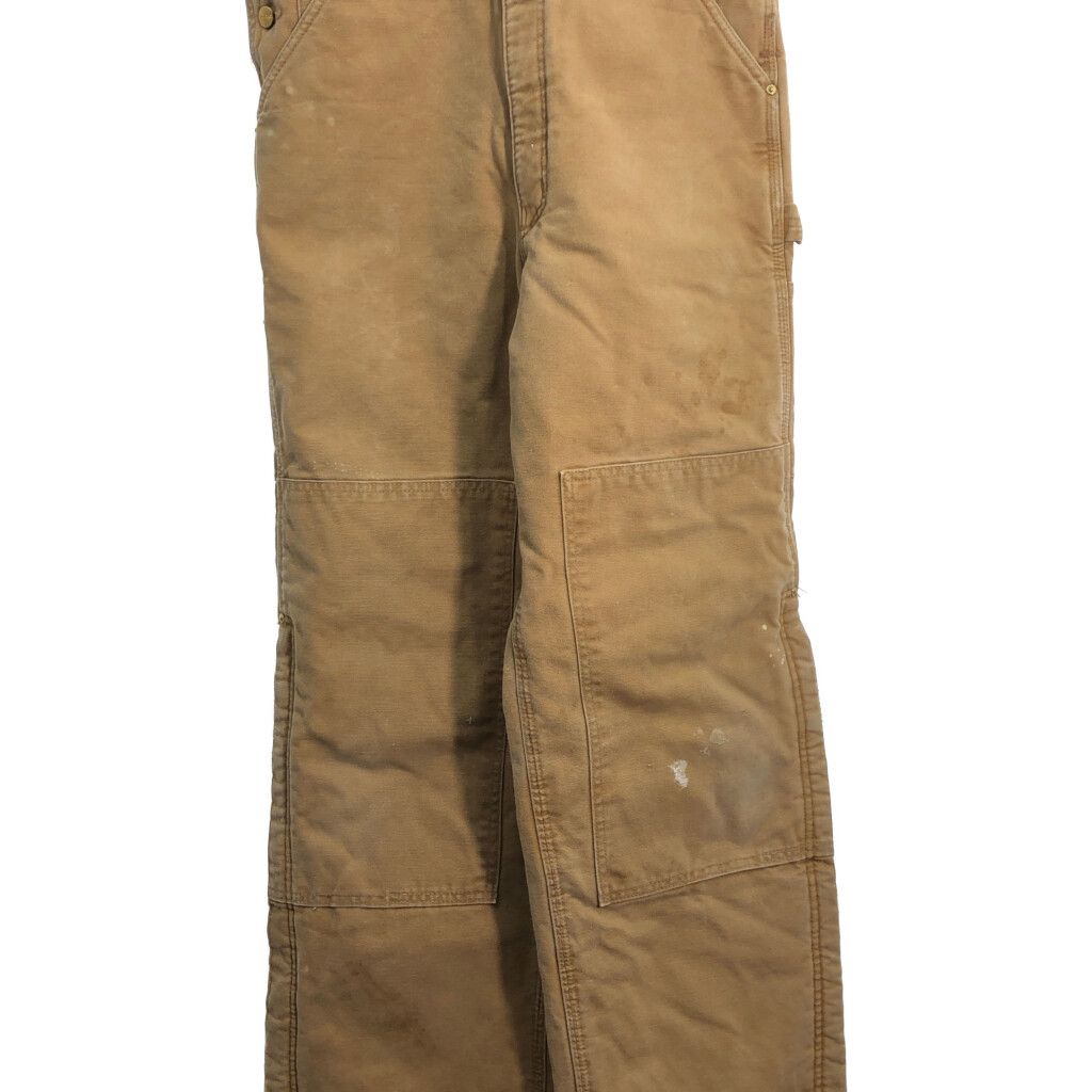 CARHARTT ダブルニーダックビブ オーバーオール Carhartt FR ビブオーバーオール ダック地 ダブルニー 紺 W34