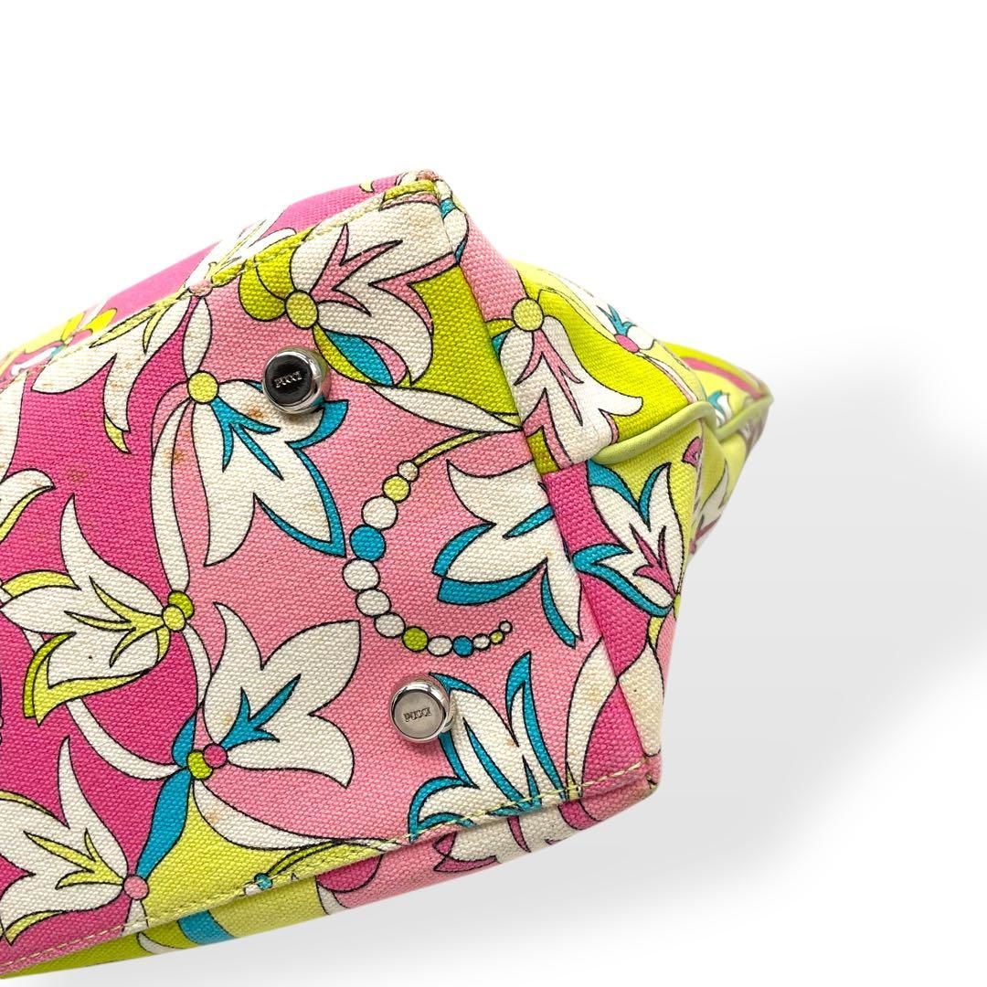 エミリオプッチ　EMILIO PUCCI カラフルトートバッグ　タオル生地 良品 EMILIO PUCCI エミリオプッチ トートバッグ キャンバス