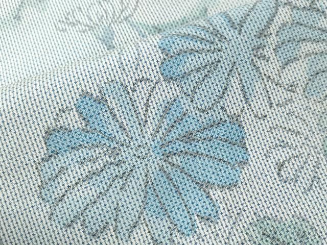 平和屋着物○本場大島紬 白大島 7マルキ 枝菊文 正絹 逸品 CAAS6747yc