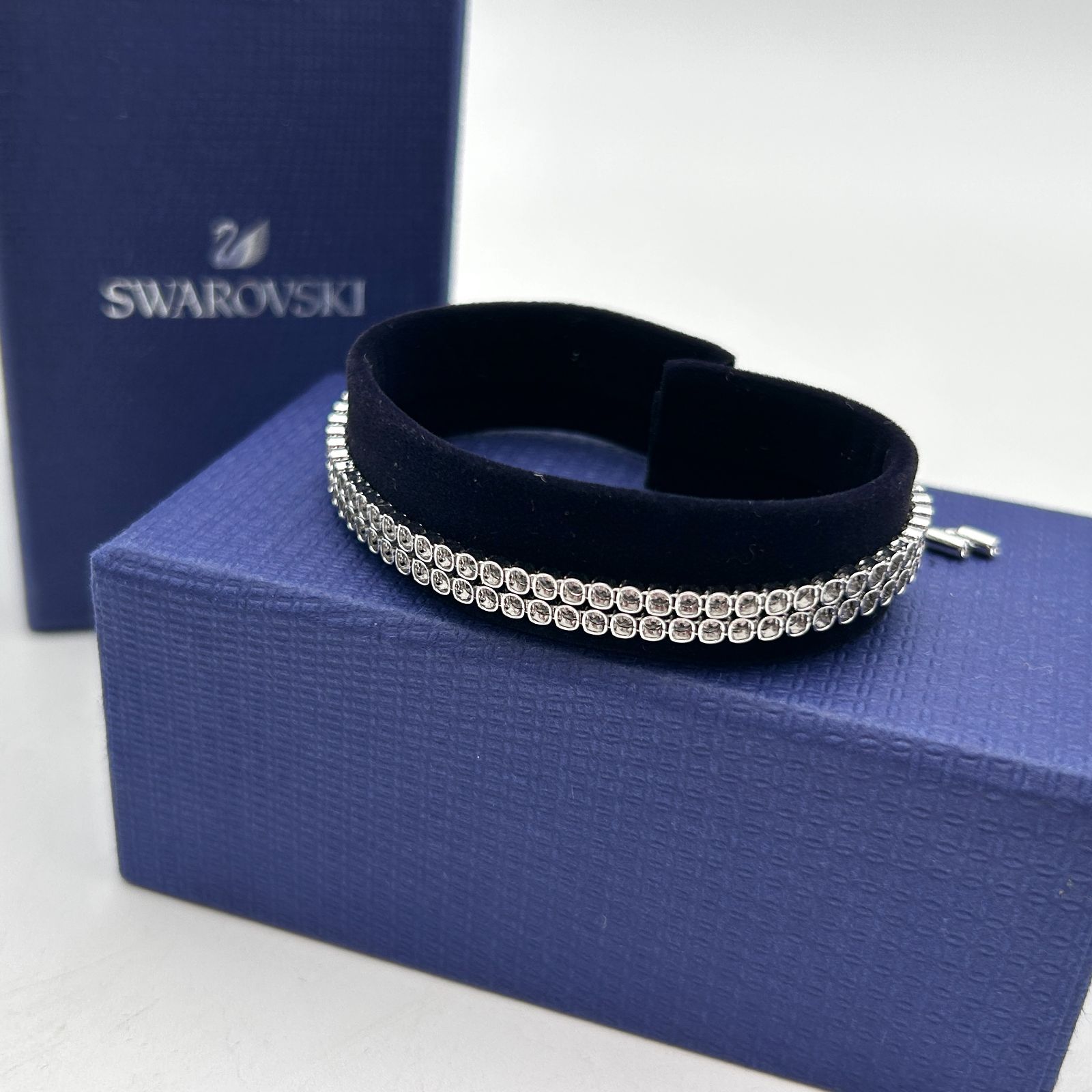 スワロフスキー ブレスレット マトリックス シルバー 二連