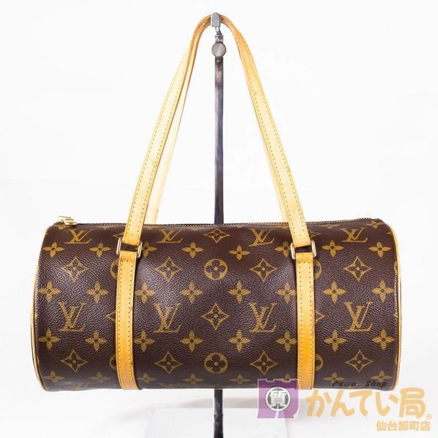 【Louis Vuitton】ルイ・ヴィトン パピヨン30 M51385 ポーチ付 モノグラム キャンバス ブラウン系 レディース ハンドバッグ ミニボストン 【中古品】 USED-AB 【9356】