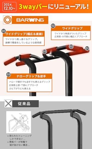 BARWING(バーウィング) ぶら下がり健康器 【3way 多機能・改良