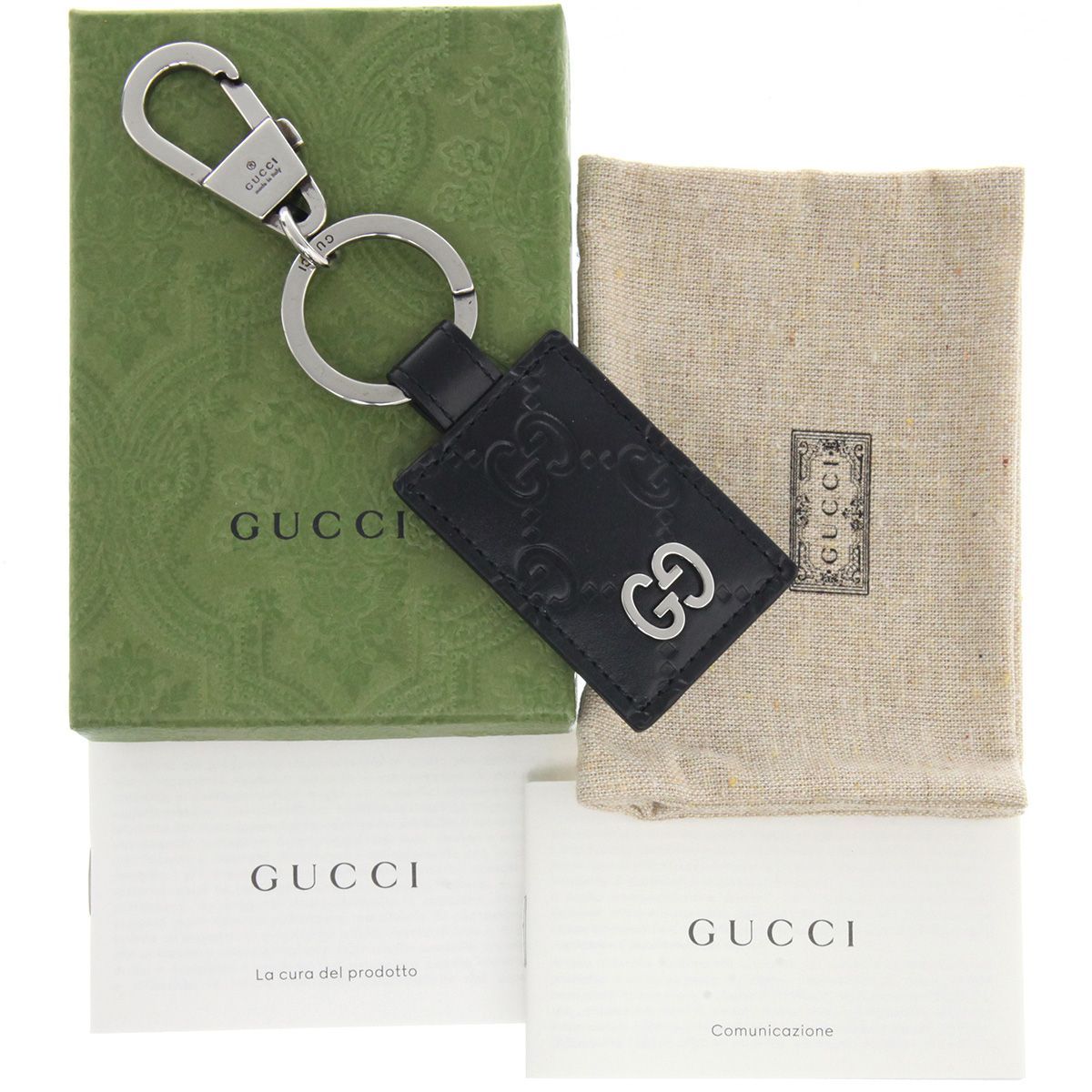 【最新作】 グッチ グッチシグネチャーレザー キーリング 478136 CWC1N 1000 【中古】【全国送料無料】GUCCI ダブルGメタルディテール キーホルダー 070408AAXiYHG-17184 キーホルダー・キーリング