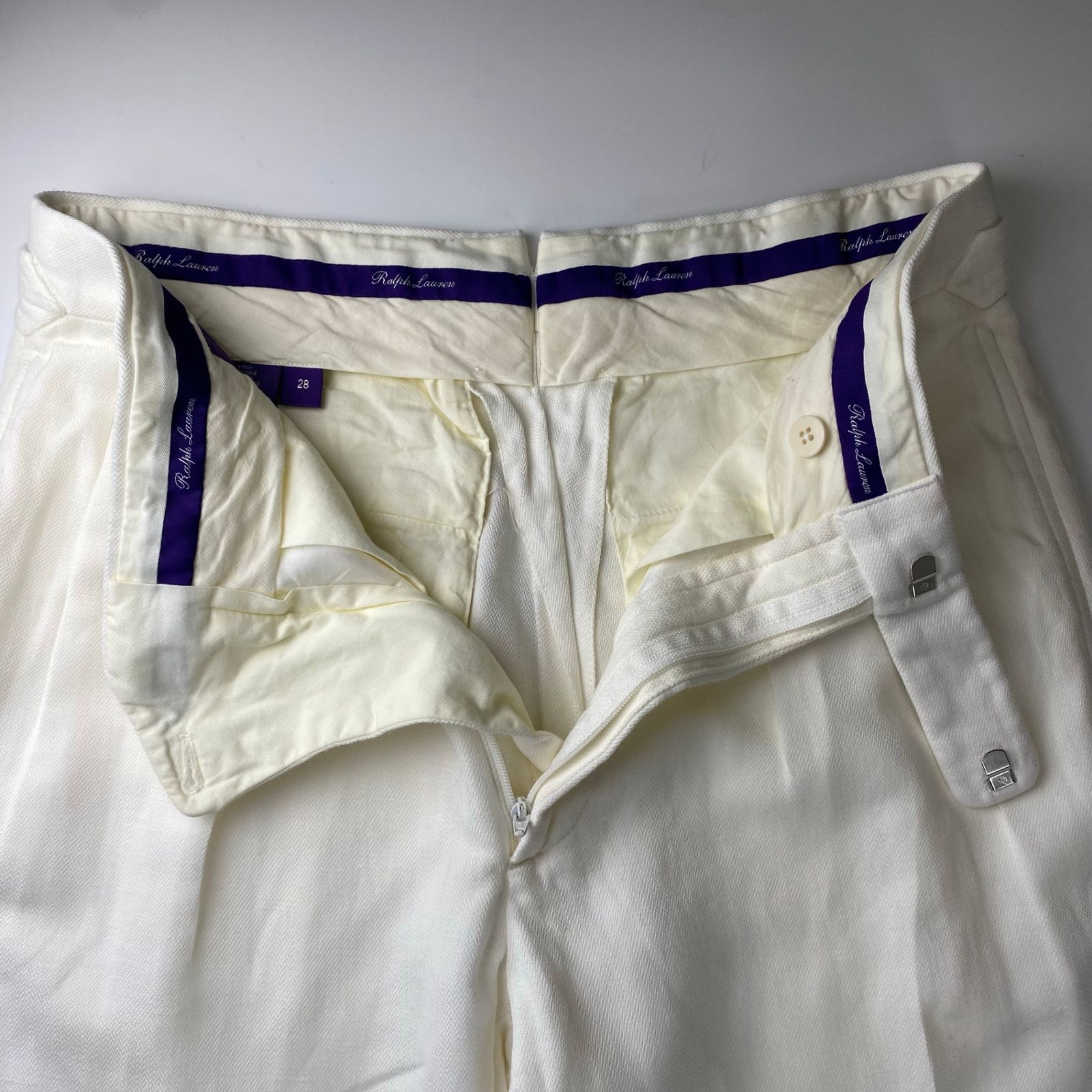 ralphlaurenラルフローレンパープルレーベル スラックス イタリア製36 Ralph Lauren - 美品 ラルフローレン パープルレーベル RALPH