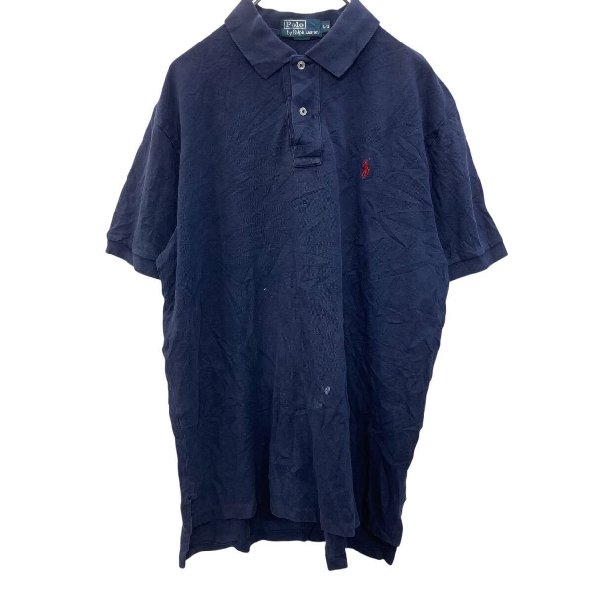 Lサイズ　ラルフローレン　ポロシャツ　半袖　POLO　ネイビー　古着　クラシック Polo Ralph Lauren 半袖 ポロシャツ L ネイビー ポロラルフ