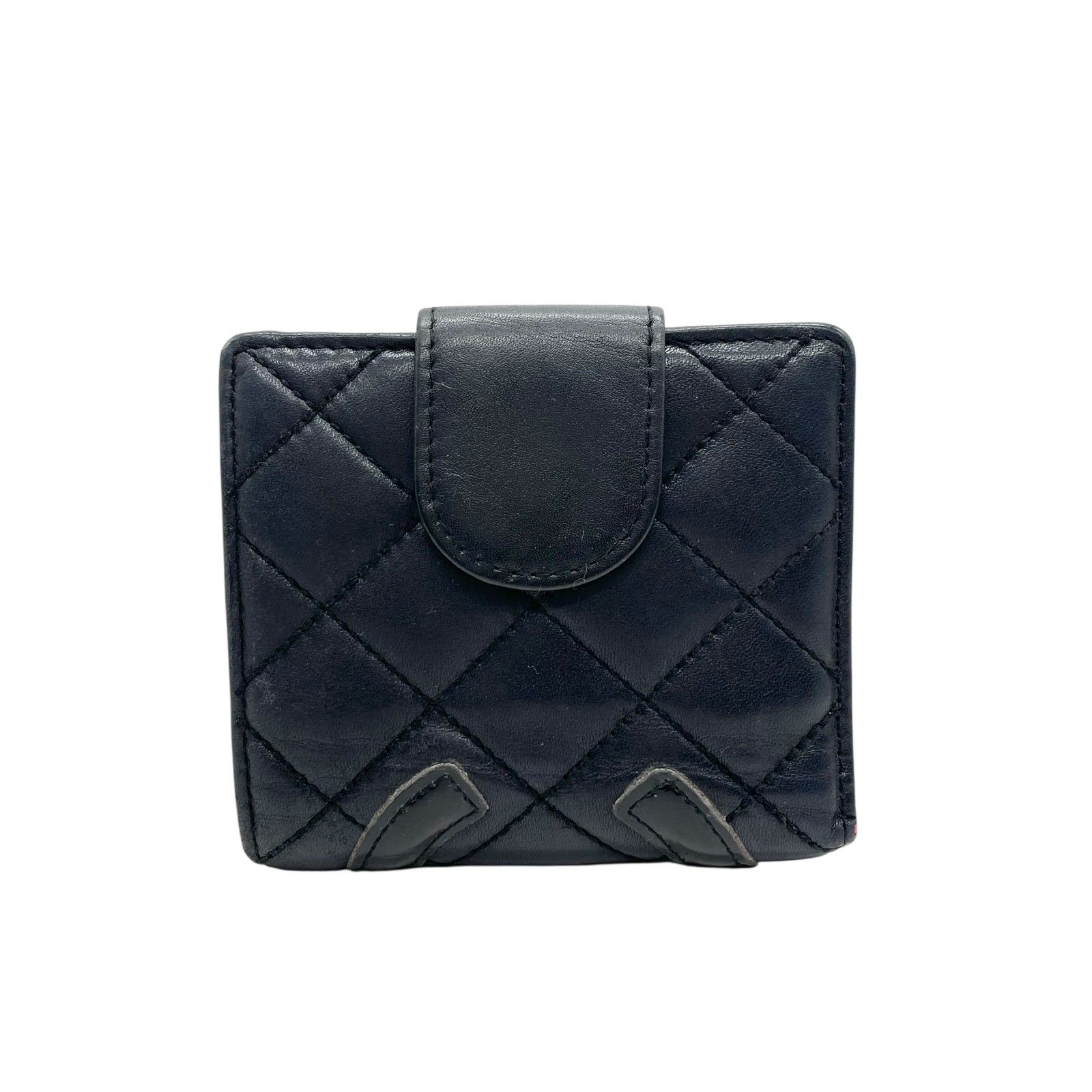 CHANEL シャネル カンボンライン 二つ折財布 がま口 ココマーク　ブラック CHANEL（財布）のフリマアイテム一覧