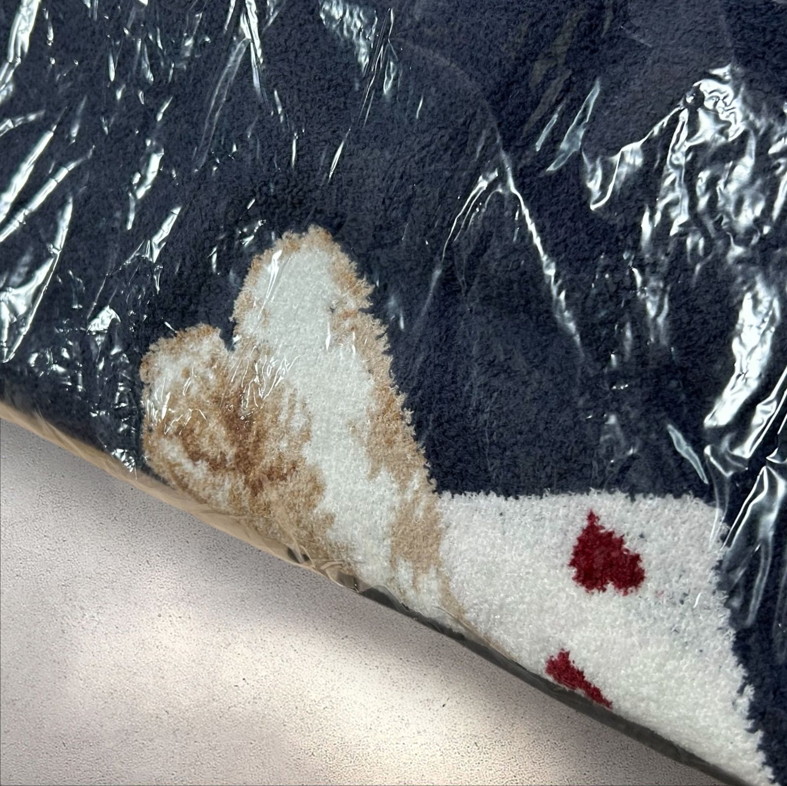 ジェラートピケ シーズージャガードワンピース ルームウェア ネイビー DECORATOM_COM_BR