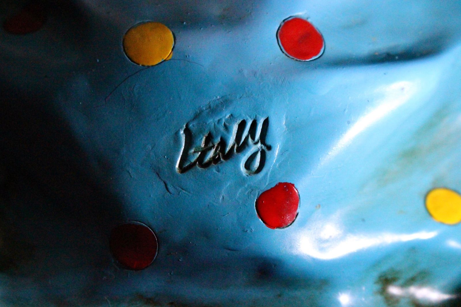 イタリア・ピエロコレクション【お茶目なピエロ大サイズ水色ドット】