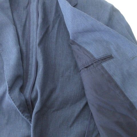 パパス Papas セットアップ スーツ デニム調 ジャケット Mサイズ パンツ スラックス Lサイズ インディゴ KANDAIZUMI_COM